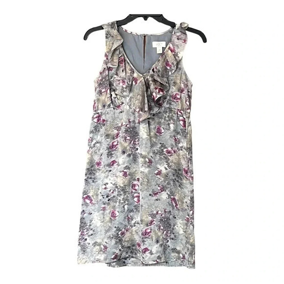 ANN TAYLOR LOFT PETITES‎ WATERCOLOR FLORAL SLEEVELESS DRESS SIZE 00P. - Picture 1 of 6